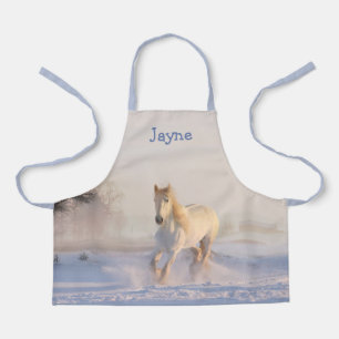 Tablier Cheval blanc dans les filles de neige Nom