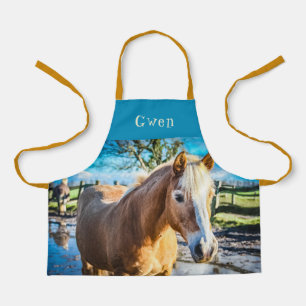 Tablier Cheval dans le pâturage Enfants Tout-en-plan Impri
