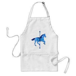 Tablier Cheval de carrousel - Cobalt et Sky Blue