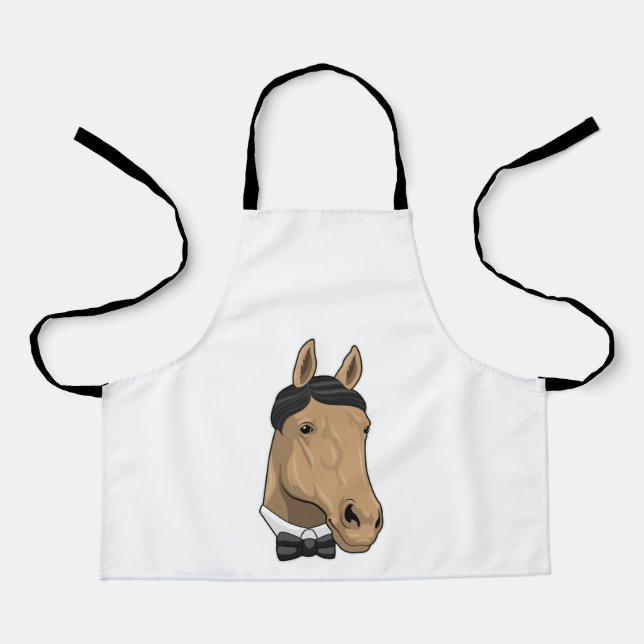 Tablier Cheval en Gentleman avec cravate de Bow (Recto)