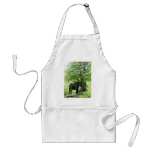 TABLIER CHEVAL NOIR