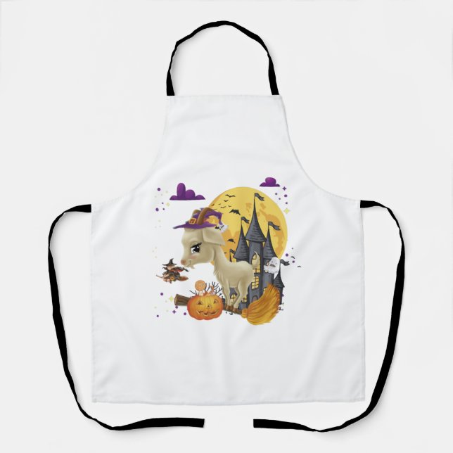 Tablier Chèvre Sorcière Citrouille Halloween Costume (Recto)