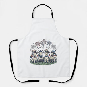 Tablier Chèvres patriotiques Feux d'artifice Vintage Shirt