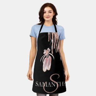 Tablier Chic Ballet Shoes Rose Gold Glitter Drips