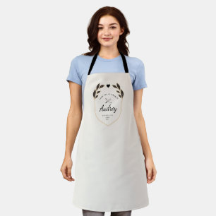 Tablier Chic De La Cuisine Baker Custom Name Modern