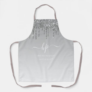 Tablier Chic Girly Silver Parties scintillant Driving Prof