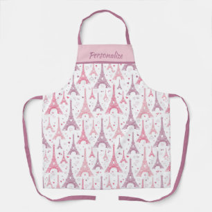 Tablier Chic Paris Eiffel Tour rose violet Design