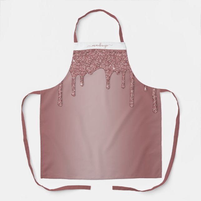 Tablier Chic Rose Gold Sparkle Parties scintillant Drivers (Recto)