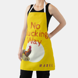 Tablier Chicken Rooster Jaune Plaisir Pas De Clucking Way