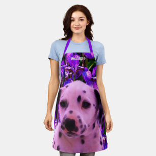 Tablier Chien chiot dalmate mignon personnalisé