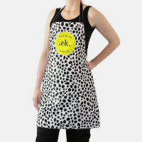 Chien dalmate Abstrait Motif Monogramme jaune