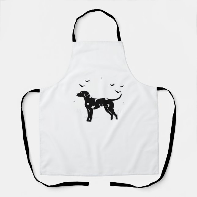 Tablier Chien dalmate - Halloween Lune Silhouette Classic (Recto)