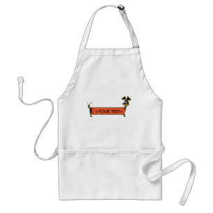 Tablier Chien Daschund personnalisable,<YOUR TEXT>