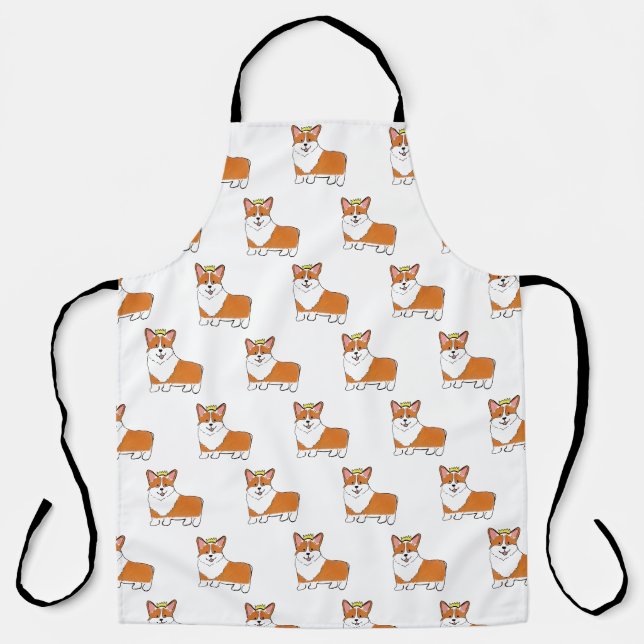 Tablier Chien de corgi royal personnalisé (Recto)