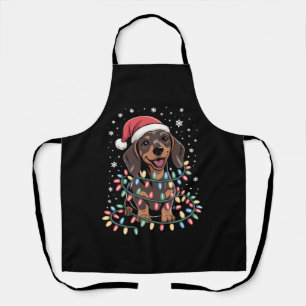 Tablier Chien de Noël Dachshund Père Noël Xmas Wiener