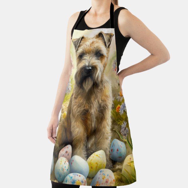 Tablier Chien De Terrier À Roue Avec Oeufs De Pâques Vacan (Insitu)