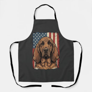 Tablier Chien Limier Patriotique Drapeau Américain Art_1