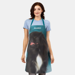 Tablier Chien pekingese noir mignon Personnalisé