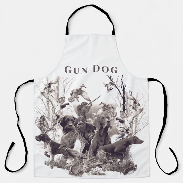 Tablier Chiens de chasse, Chiens de pistolet, saison de ch (Recto)