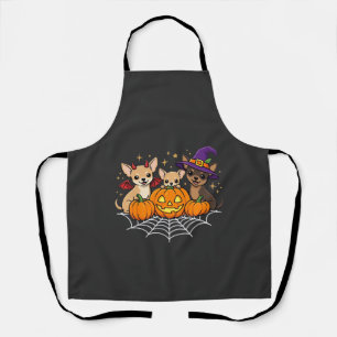 Tablier Chihuahua Halloween Citrouille Sorcière Chien Desi