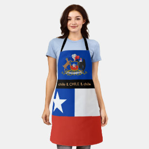 Tablier Chili Cuisine, Chilienne Drapeau Cuisine Chefs