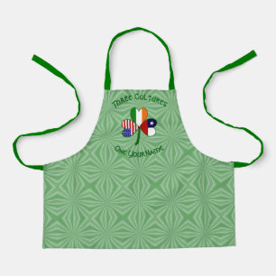Tablier Chili Irlande États-Unis Drapeaux Shamrock Personn
