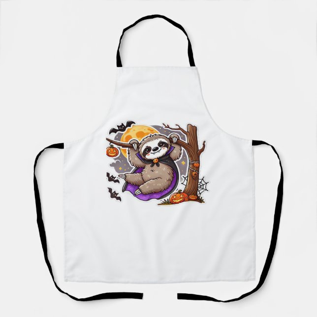 Tablier Chill Thrills Halloween Sloth T-Shirt surdimension (Recto)