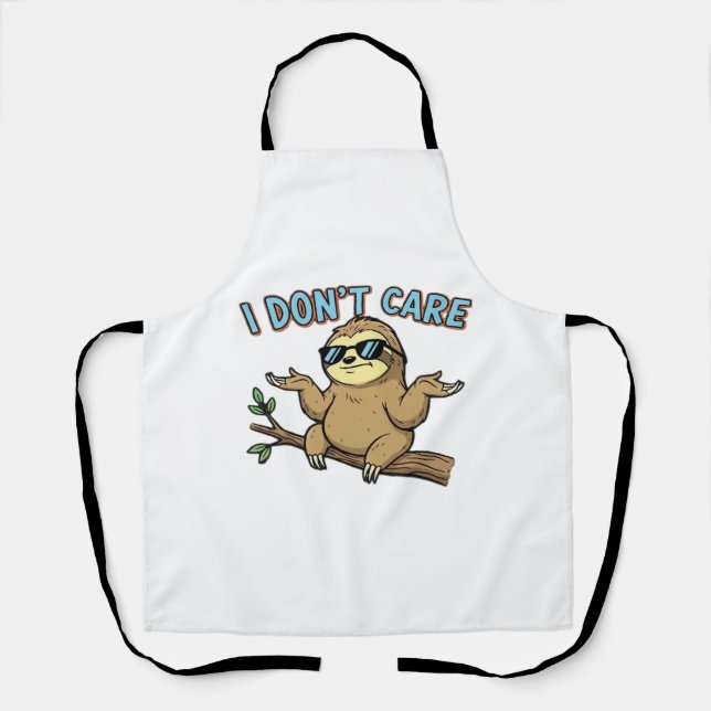 Tablier Chillin' Sloth Je ne me soucie pas Design Essentia (Recto)