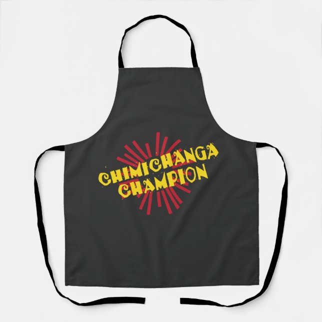 Tablier Chimichanga Champion drôle de nourriture ou de cui (Recto)