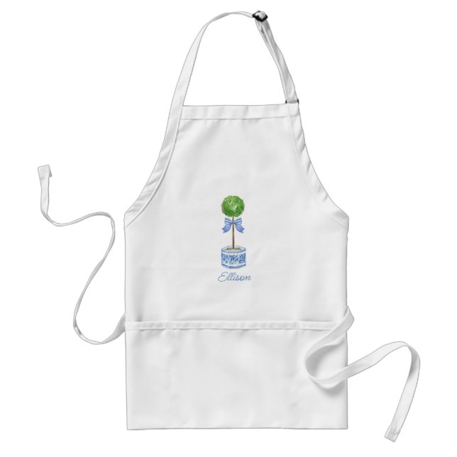 Tablier Chinoiserie Aquarelle Bow Topior Cadeau (Devant)