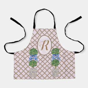 Tablier Chinoiserie rose Ginger Jar Jars Topiary