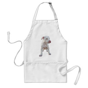 Tablier Chiot Pitbull blanc