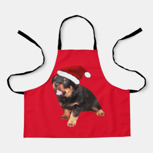 Tablier Chiot Rottweiler Mignon Portant un Chapeau de Père