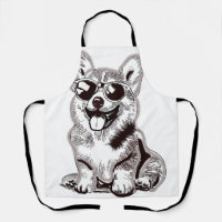 Chiots Corgi personnalisés avec lunettes de soleil