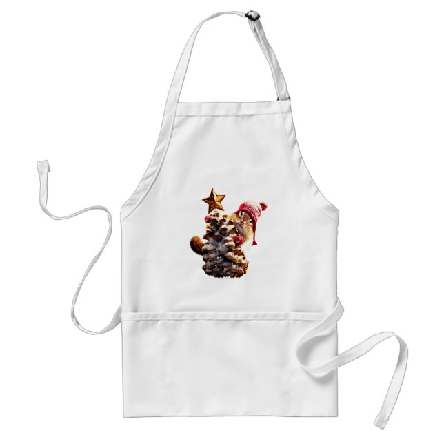 Tablier Chipmunk Avec Pine Cone Tree (Devant)