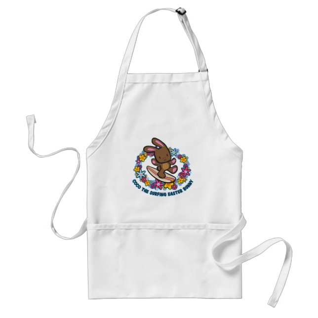 Tablier Chocolat Surf Aprons lapins de Pâques (Devant)