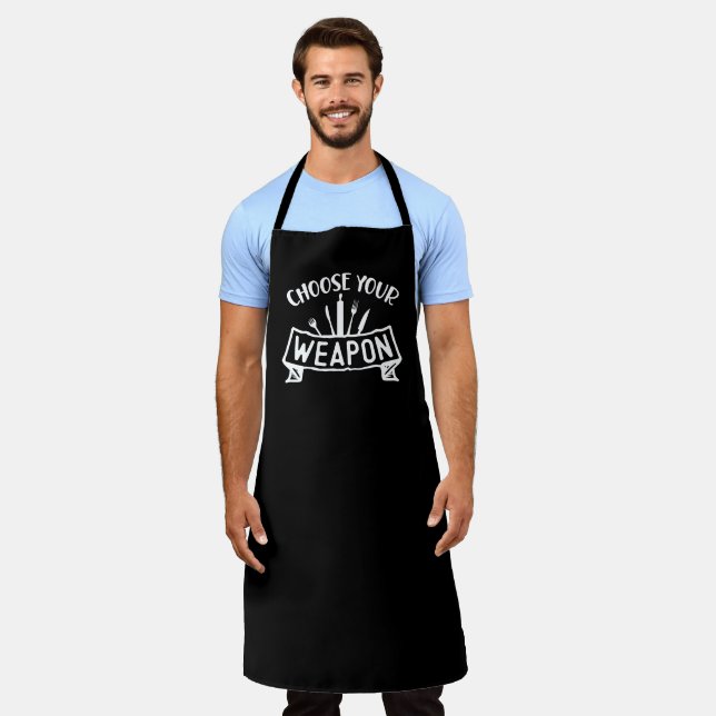 Tablier Choisissez Votre Arme Drôle Cute Cute Cuisine Cuis (Porté)