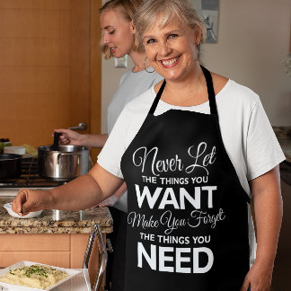 Tablier Choses que vous voulez contre besoin d'imprimer ta
