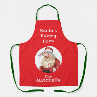 Tablier Christmas Cookie Retro Santa's Baking Crew Unisex