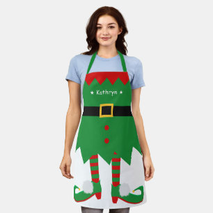 Tablier Christmas Elf Père Noël Helper Vacances amusantes