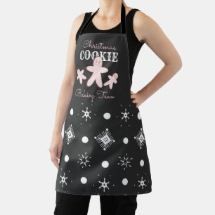 Tablier Christmas Gingerbread Cookie Pink Baking Team