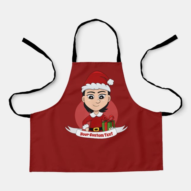 Tablier Christmas girl (Recto)