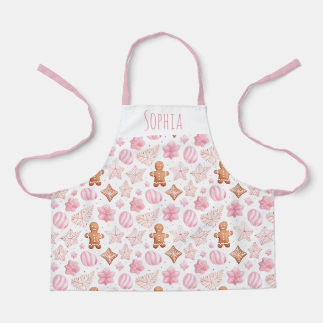 Tablier Christmas Girl Apron Baking & Cooking Gingerbread (Recto)