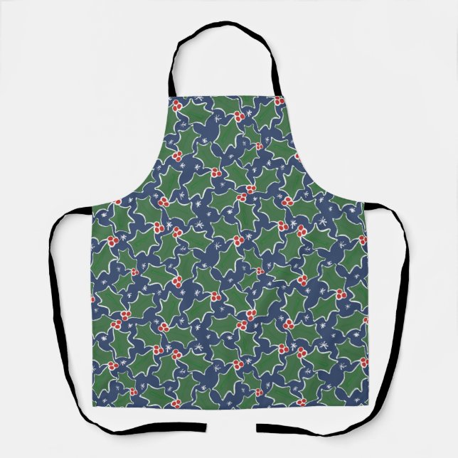 Tablier Christmas Holly Apron (Recto)