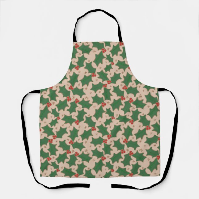 Tablier Christmas Holly Apron (Recto)