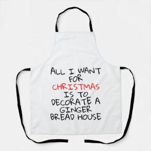 TABLIER CHRISTMAS IS TO DECORATE A GINGER BREAD HOUSE