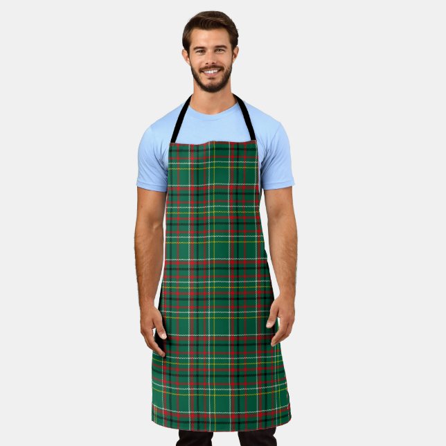 Tablier Christmas Plaid Green Pattern-23914 (Porté)
