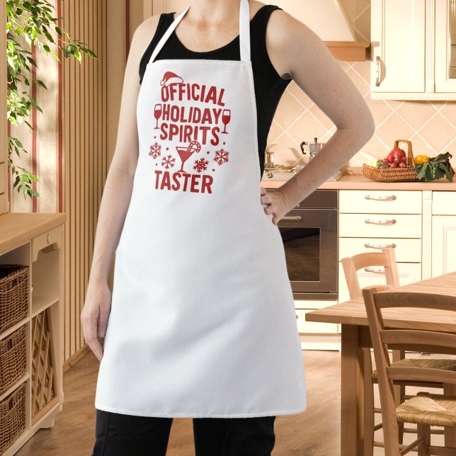 Tablier Christmas quote funny party spirits taster (Créateur téléchargé)