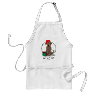 Tablier Christmas Santa Chocolate Labrador Retriever Funny