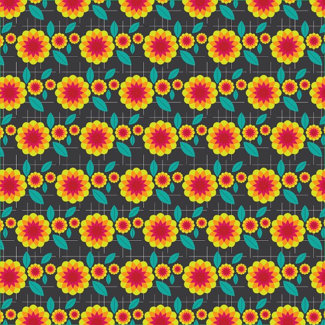 Tablier Chrysanthèmes géométriques (Créateur téléchargé)
